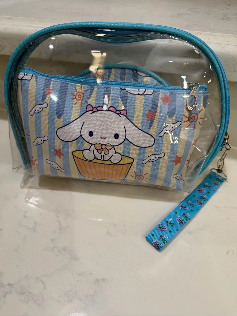 Sanrio Cinnamoroll Bunny Cupcake Bag Trio - Blue & White